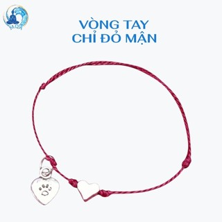 𝗠𝗲𝗶𝗤𝗶𝗻𝗴𝗔𝗿𝘁 [đã xin lộc] Vòng tay chỉ đỏ Burgundy màu đỏ mận chín may mắn