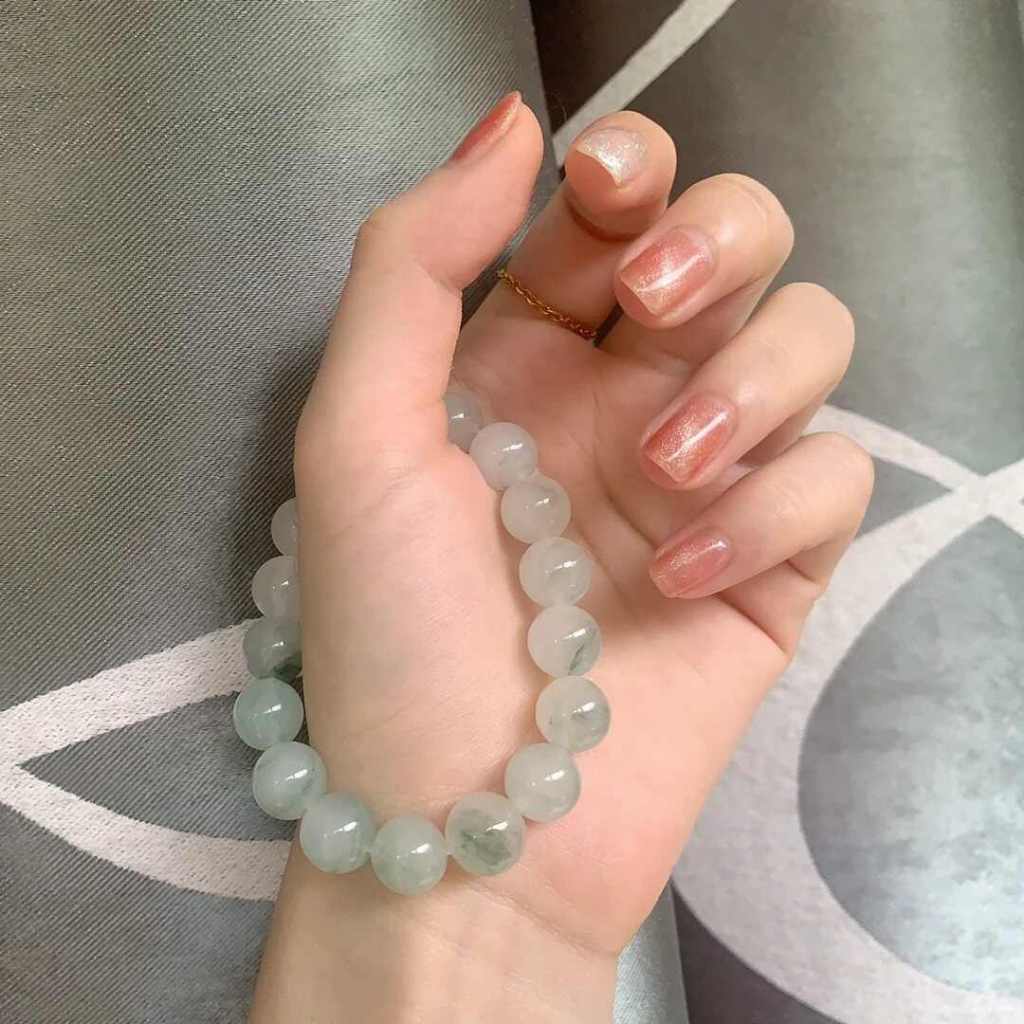 Vòng tay Thiên Sơn Thuý dạng hạt,trang sức cao cấp bằng đá tự nhiên 𝐬𝐡𝐚𝐧𝐠𝐡𝐚𝐢 𝐬𝐭𝐨𝐫𝐞