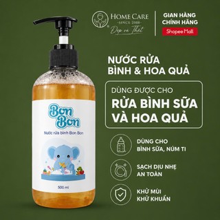Nước rửa bình sữa và dùng được cho cả hoa quả thuần chay cho em bé chính hãng Home Care