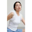 TheBlueTshirt - Áo thun phom dáng body fit cho nữ - Detachable Feather Rib Top - Women