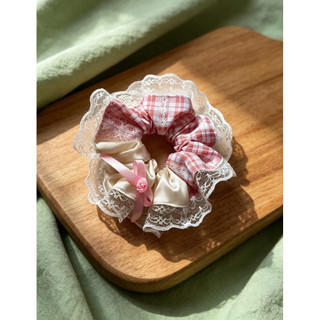 Scrunchie Handmade Hot Trend | Dây Buộc Tóc Nữ Caro, Ren, Hoa Nhí