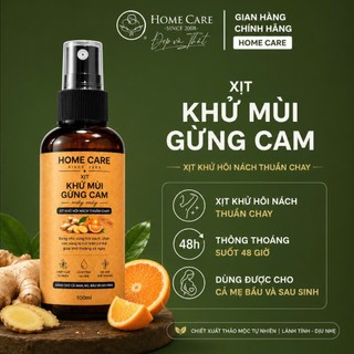 Xịt khử hôi nách THUẦN CHAY THẢO MỘC, ngăn mồ hôi, khô thoáng cho nam nữ chính hãng Home Care