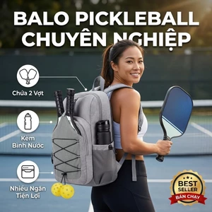 Balo Pickleball Chuyên Nghiệp Thiết Kế Gọn Nhẹ Chứa Được 2-4 Vợt, Có Ngăn Đựng Bình Nước