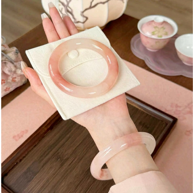 [𝐓ặ𝐧𝐠 𝐍𝐡ẫ𝐧] Vòng Tay Đào Hoa Nương Tự Nhiên Cao Cấp -Trang Sức Tình Duyên 𝐬𝐡𝐚𝐧𝐠𝐡𝐚𝐢 𝐬𝐭𝐨𝐫𝐞