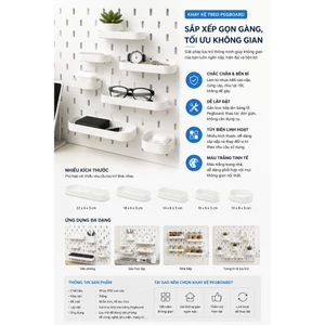 Kệ Oval Gắn Pegboard 9 Kích Thước-Kệ Oval Gắn Bảng Pegboard Đa Năng