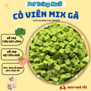 Viên cỏ mèo mix gà dành chó mèo giúp tiêu hoá tốt và tiêu búi lông, thơm ngon bổ sung chất