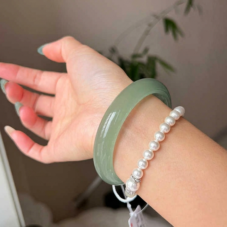 [𝐓ặ𝐧𝐠 𝐍𝐡ẫ𝐧] Vòng Tay Ngọc Tụ Nham Tự Nhiên Cao Cấp - Phong Thủy Tài Lộc May Mắn 𝐬𝐡𝐚𝐧𝐠𝐡𝐚𝐢 𝐬𝐭𝐨𝐫𝐞