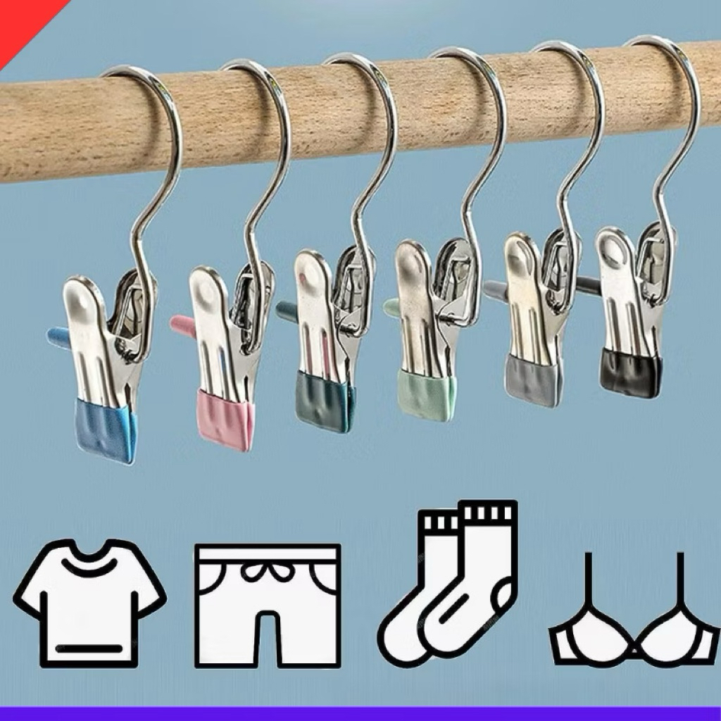 MÓC KẸP ĐA NĂNG XOAY 360° – KẸP CHẮC, KHÔNG TRƯỢT – TREO QUẦN ÁO, KHĂN, MŨ, TẤT, PHỤ KIỆN