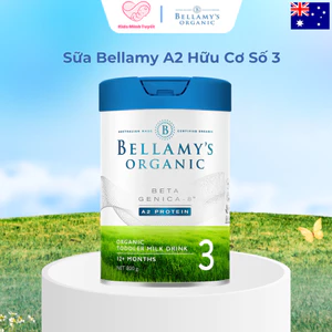 Bellamy Organic A2 Số 3 (800g) – Sữa Mát, Tăng Cường Miễn Dịch, Hỗ Trợ Tiêu Hóa cho bé - Bellamy's