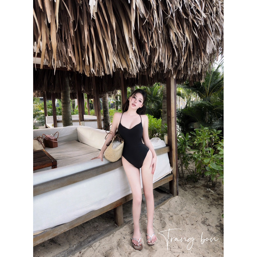 Bikini hai dây nơ mặc đi biển siu tôn dáng