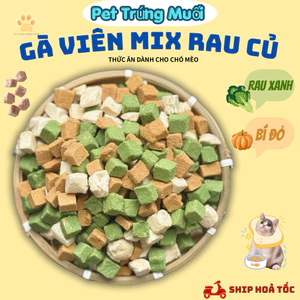 Gà Viên Mix Rau Củ dành cho Chó Mèo, giúp bổ sung chất dinh dưỡng và đạm