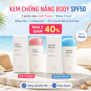 Kem Chống Nắng Body SPF50+ 70ml | Soft Finish Mỏng Nhẹ / Water Proof Chống Nước | Đi Biển, Thể Thao