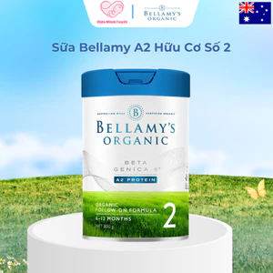 Sữa Bellamy Organic A2 Số 2 Hỗ Trợ Tăng Cân ,Không Bón, Ăn Ngon, Ngủ Sâu - Bé 6-12 tháng - BELLAMY'S