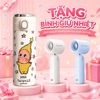 Quạt cầm tay Space-X 100 cấp độ gió 3000mAh Fan House, quạt cầm tay có màn hình led, tặng dây đeo