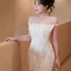Đầm Body Dáng Dài - Đầm Cúp Ngực Phối Ren Chiết Eo, Mặc Được 2 Kiểu, Tôn Dáng, Dự Tiệc Sang Trọng