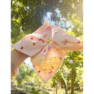 [Handmade] Scrunchies buộc tóc họa tiết dễ thương hot trend