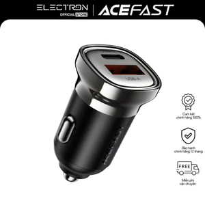 Tẩu Sạc Nhanh Ô Tô ACEFAST B19 30W, USB-C + USB-A, Hỗ Trợ PD/QC Sạc Nhanh, Thiết Kế Mini Nhỏ Gọn