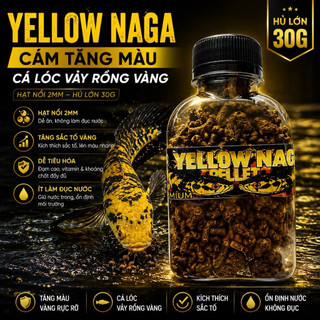 Cám YELLOW NAGA hạt nổi 2mm bổ sung sắc tố Yellow cho cá đậm màu theo công thức indo
