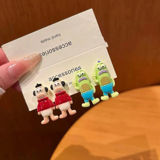 Set 10 Kẹp Tóc Mini Hình Cá Bikini Bottom Cute | Kẹp Mái Tóc Con Chống Xù | Phụ Kiện Tóc Hoạt Hình Dễ Thương Cho Nữ, Học