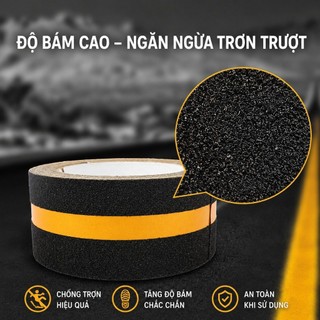 Băng Dính Chống Trơn Cầu Thang 5cm x 5m - Băng Keo Chống Trượt Phản Quang Siêu Dính An Toàn