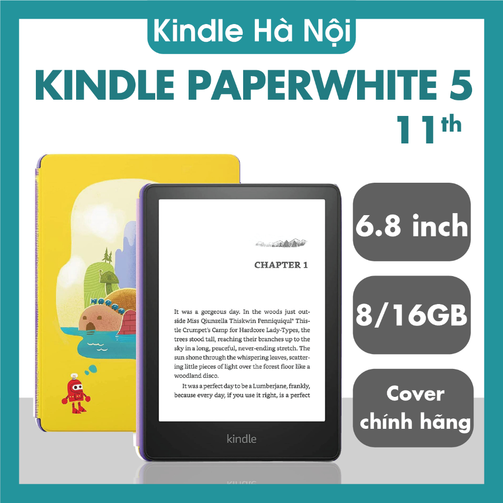 Máy đọc sách Kindle Paperwhite Gen 5 (11th) Kindle PPW5 2021 Tặng bao da/ốp chống sốc | BigBuy360 - bigbuy360.vn