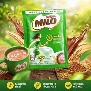 [ Combo 2 ] gói MILO 22g – Hương vị cacao, sữa và lúa mạch thơm ngon, dễ pha, thích hợp dùng cho bữa sáng hoặc bữa phụ.