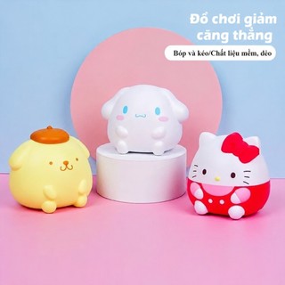 Squishy nhân vật Sanrio, đồ chơi xả stress đàn hồi, đồ chơi squishy cute, đồ chơi bóp bóp