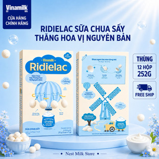 [Sản Phẩm Mới] Sữa Chua Sấy Thăng Hoa Vinamilk Ridielac Vị Nguyên Bản 21g - Thùng 12 Hộp