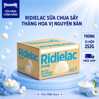 [Sản Phẩm Mới] Sữa Chua Sấy Thăng Hoa Vinamilk Ridielac Vị Nguyên Bản 21g - Thùng 12 Hộp