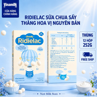 [Sản Phẩm Mới] Sữa Chua Sấy Thăng Hoa Vinamilk Ridielac Vị Nguyên Bản 21g - Thùng 12 Hộp