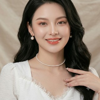[ DAISYN ] N672  choker  vòng cổ hạt Trai, dây chuyền hạt ngọc đá hạt 3mm kiểu dáng sang trọng cho nữ