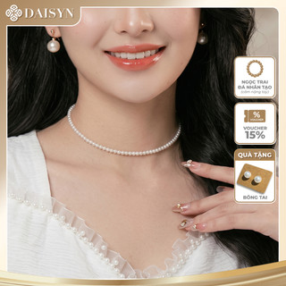 [ DAISYN ] N672  choker  vòng cổ hạt Trai, dây chuyền hạt ngọc đá hạt 3mm kiểu dáng sang trọng cho nữ