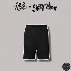 ⚡️[Hight Quality] Quần Shorts Len \/ Nam Nữ Black Ready To - Điểm Nhấn Chữ Dệt Kim Đen Cao Cấp Loại 1