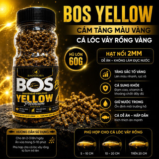 Cám BOS Pro  tăng màu Xanh - Đỏ - Vàng Cá Lóc cảnh  Hỗ Trợ Tăng Màu vượt trội