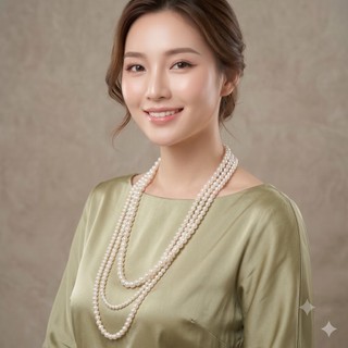 [ DAISYN ] N708 dây chuyền hạt trai 3 sợi, Dây Chuyền Ngọc Trai Nhân Tạo Cao Cấp sang trọng