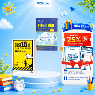 Sách - Combo 15 Phút Tự Học Tiếng Hàn Mỗi Ngày Và Tập Viết Tiếng Hàn Dành Cho Người Mới Bắt Đầu