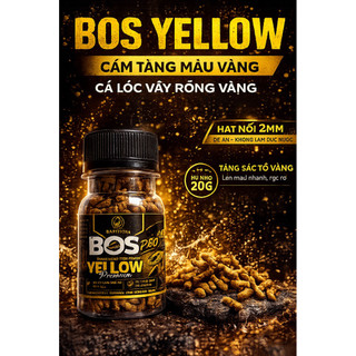 Cám BOS Pro  tăng màu Xanh - Đỏ - Vàng Cá Lóc cảnh  Hỗ Trợ Tăng Màu vượt trội