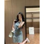 Váy jeans Lvt khóa túi đính đá #sieucappp