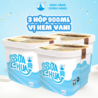 [Hoả tốc HN] Combo 3 Hộp Sữa Chua Hạ Long Size Đại 900ml