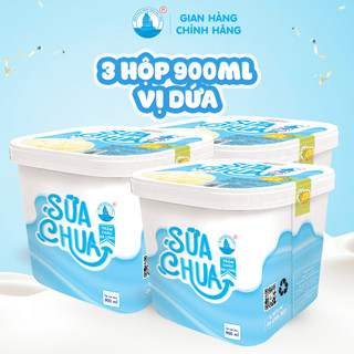 [Hoả tốc HN] Combo 3 Hộp Sữa Chua Hạ Long Size Đại 900ml