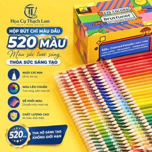 Hộp Bút Chì Màu 72-520 Màu Họa Cụ Thạch Lam, Bút Chì Tô Màu Cao Cấp Cho Bé, Học Sinh