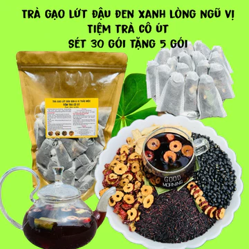 COMBO SET 30 GÓI- TẶNG 5 GÓI - TRÀ GẠO LỨT ĐẬU ĐEN XANH LÒNG THANH NHIỆT, NGỦ NGON - TIỆM TRÀ CÔ ÚT