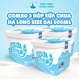 [Hoả tốc HN] Combo 3 Hộp Sữa Chua Hạ Long Size Đại 900ml