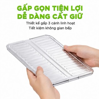 Tấm Chắn Bếp Chống Bắn Dầu Mỡ Gấp Gọn GD111 - Tấm Nhôm Quây Chắn Gió Bếp Đa Năng Chịu Nhiệt