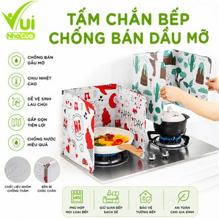 Tấm Chắn Bếp Chống Bắn Dầu Mỡ Gấp Gọn GD111 - Tấm Nhôm Quây Chắn Gió Bếp Đa Năng Chịu Nhiệt