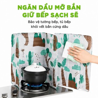 Tấm Chắn Bếp Chống Bắn Dầu Mỡ Gấp Gọn GD111 - Tấm Nhôm Quây Chắn Gió Bếp Đa Năng Chịu Nhiệt