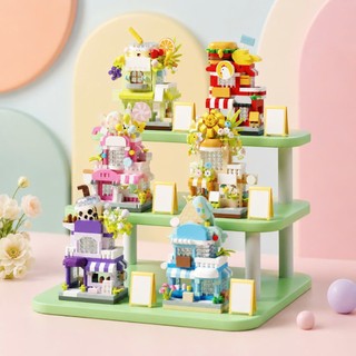 Set 6 Đồ Chơi Lắp Ráp Mô Hình Nhà Hoa Lắp Ghép Khu Phố Mini 150-250 Mảnh Nhựa ABS An Toàn Từ 6 Tuổi Kích Thước 6,2x4,3x8