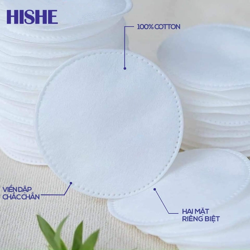 Set 30 Miếng Bông tẩy trang Miju mềm mịn, Không xơ bông, dập viền chắc chắn