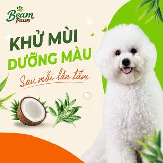 Sữa Tắm Serum chó Poodle Beam Paws 470ml Dưỡng Mềm Mượt Giữ Màu Lông  Từ Dầu Dừa & Lá Xô Thơm
