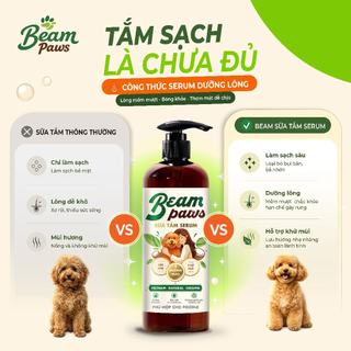 Sữa Tắm Serum chó Poodle Beam Paws 470ml Dưỡng Mềm Mượt Giữ Màu Lông  Từ Dầu Dừa & Lá Xô Thơm
